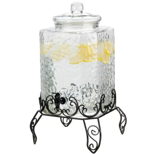 Glass Beverage Dispenser with Stand